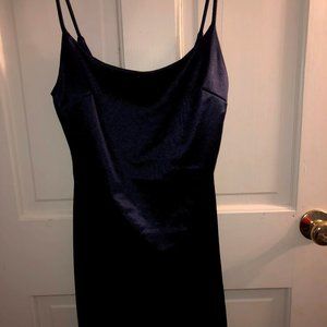 Windsor Navy blue satin dress